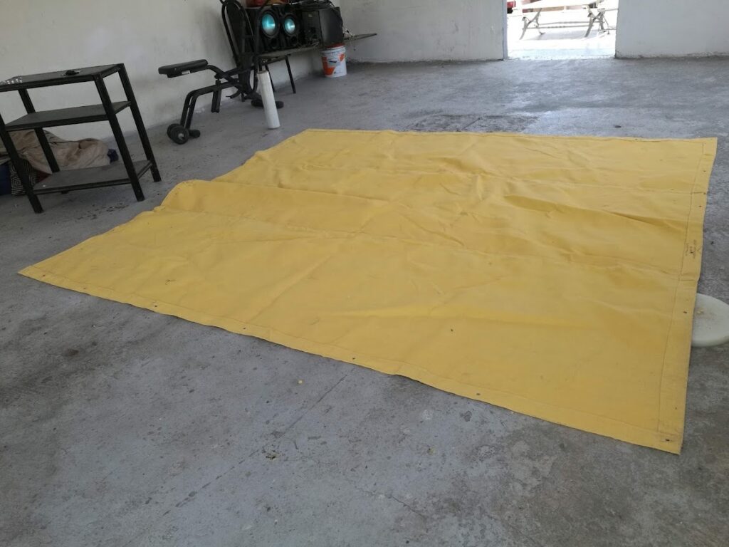 lona ignifuga de fibra de vidrio con acrilico