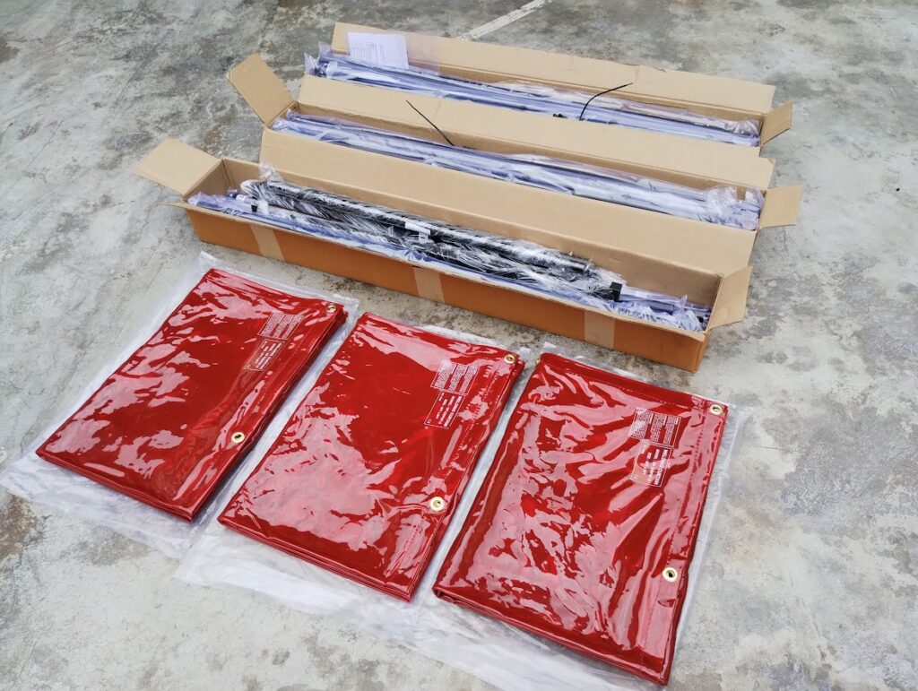 mamparas para soldar de 6x8 ft